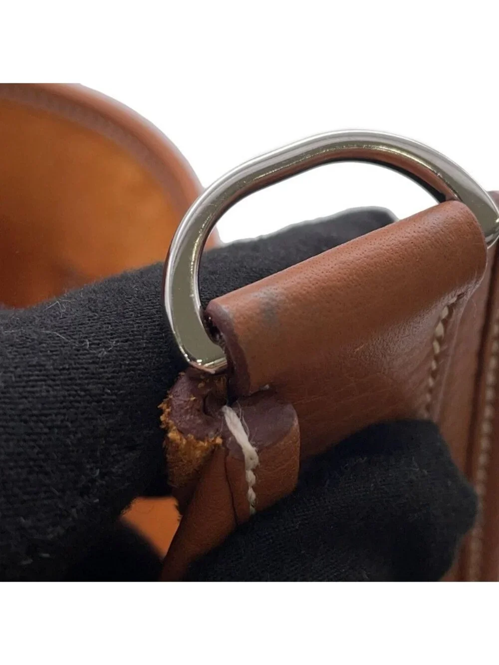 Hermes Shoulder Bag Evelyne 3 PM Gold Silver Taurillon Clemence - Picture 8 of 10